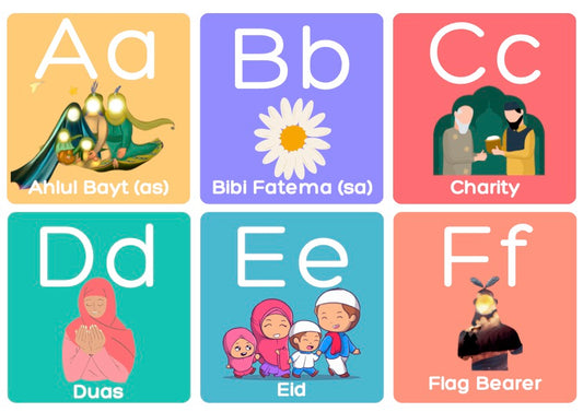 Colourful AhlulBayt Alphabet Flashcards
