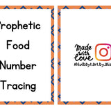 Tracing Cards 1-10 with Prophetic Inspired Foods
