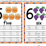 Tracing Cards 1-10 with Prophetic Inspired Foods