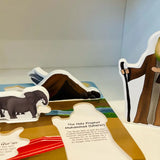 Educational puzzle with Prophet Muhammad and text on a white surface for toddlers and kids