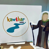 Holy Prophet puzzle piece with a 'Kawthar Kids' logo in the background