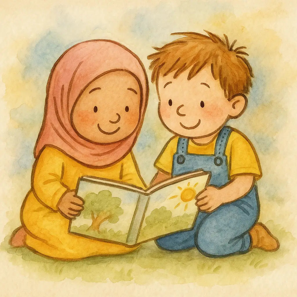 Shia Kids reading books