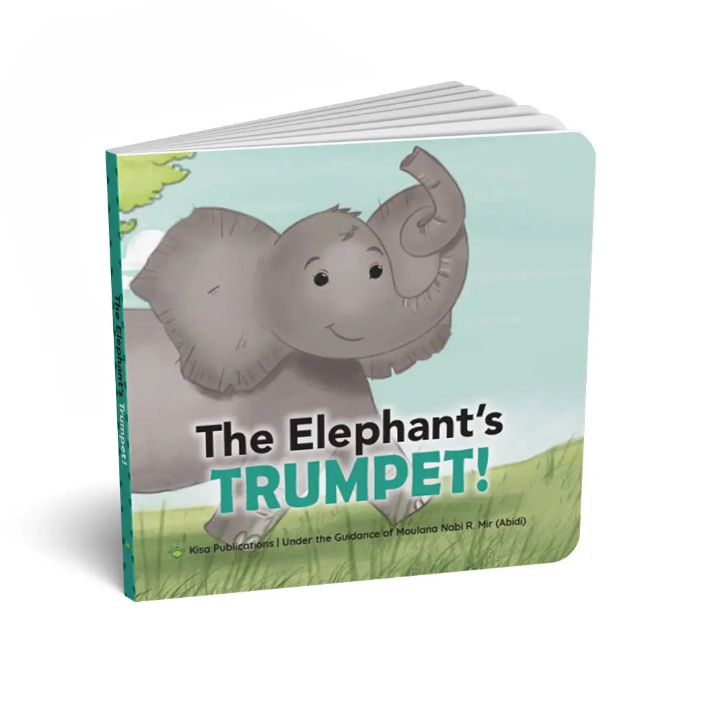 Children's book titled 'The Elephant's Trumpet' with an illustration of an elephant on the cover.