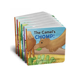 Set of children's books titled 'Animals Pray Too!' on a white background