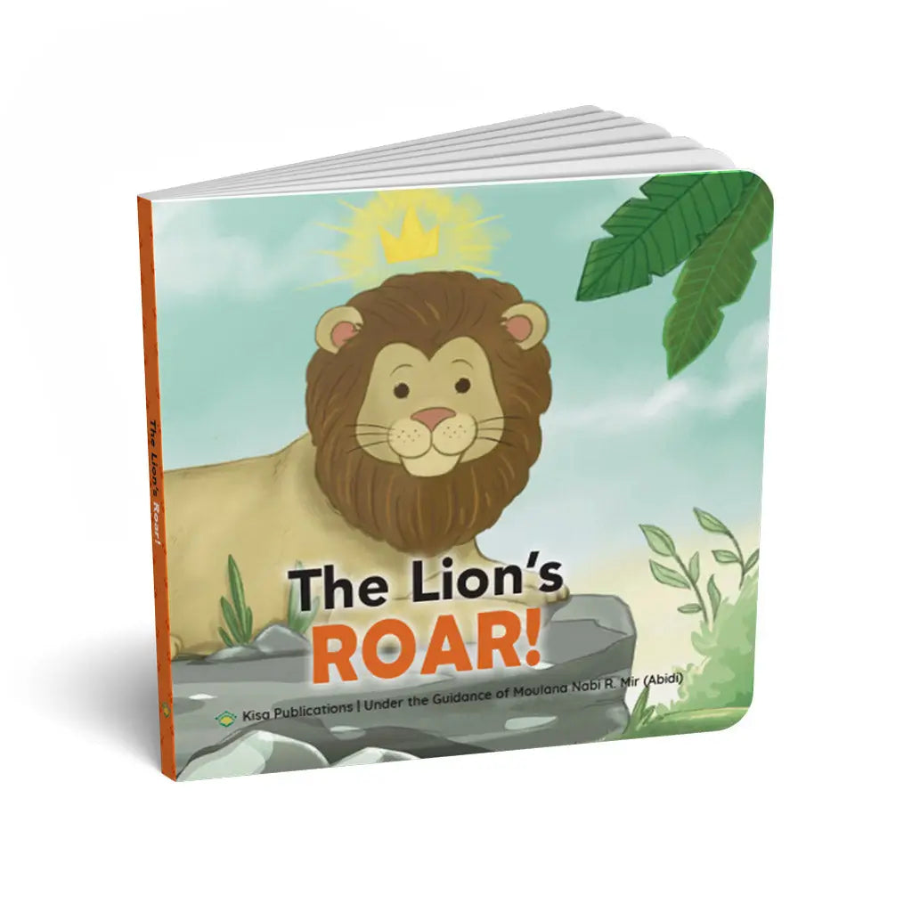 Children's book titled 'The Lion's Roar' with a lion illustration on the cover.