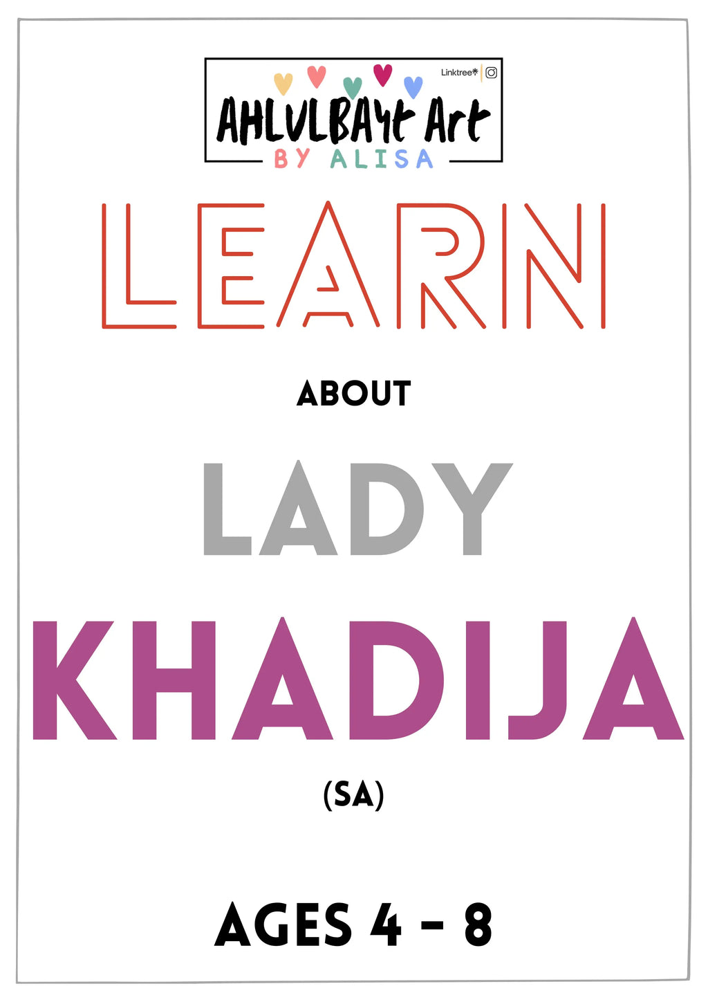 Bibi Khadija (sa) Activity Booklet