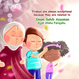 Illustration of three children with a text overlay on a colorful background