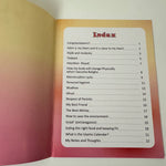 Index page of a book with a gradient cover