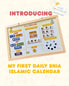 My First Daily Shia Islamic Wooden Calendar Planner with magnetic tokens