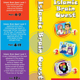 Educational game packaging for 'Islamic Brain Quest' with colorful design and text.