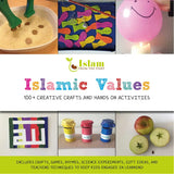 Promotional image for 'Islamic Values' with craft items and educational activities.