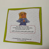 Card with angel illustration and text on a white background