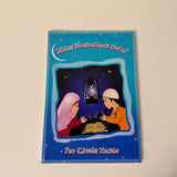 Children's book "Mahe Ramadhan Duas for Little Hands" with a blue cover featuring two children and a lamp on a beige background