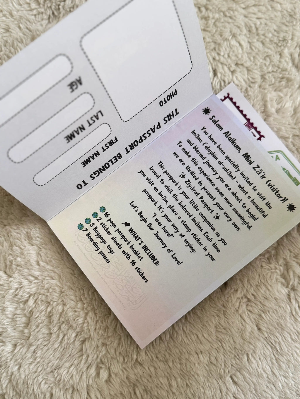 Mini Zā’ir Ziyārah Passport Kit