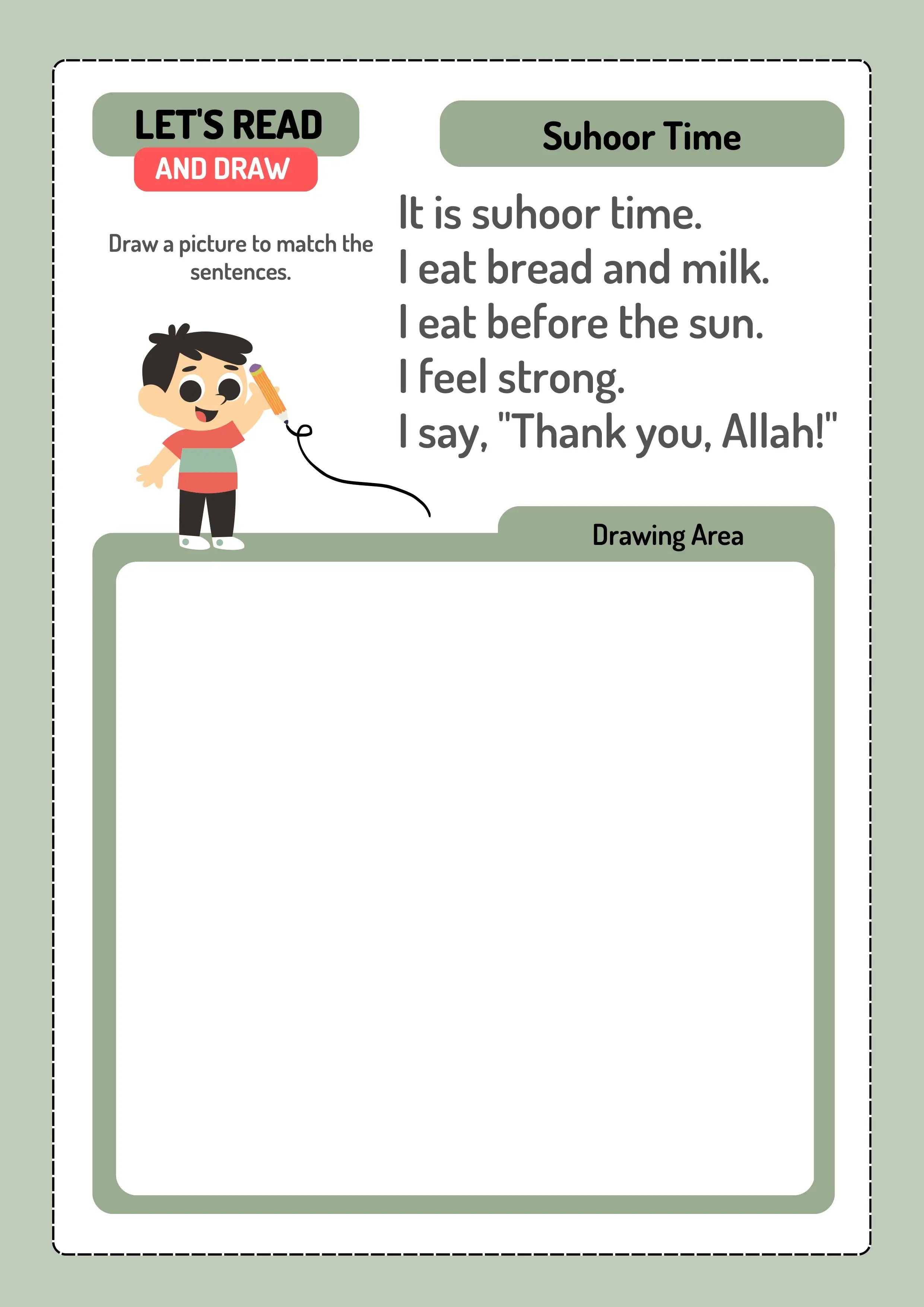 Phonics 1 - Topic: Ramadhan