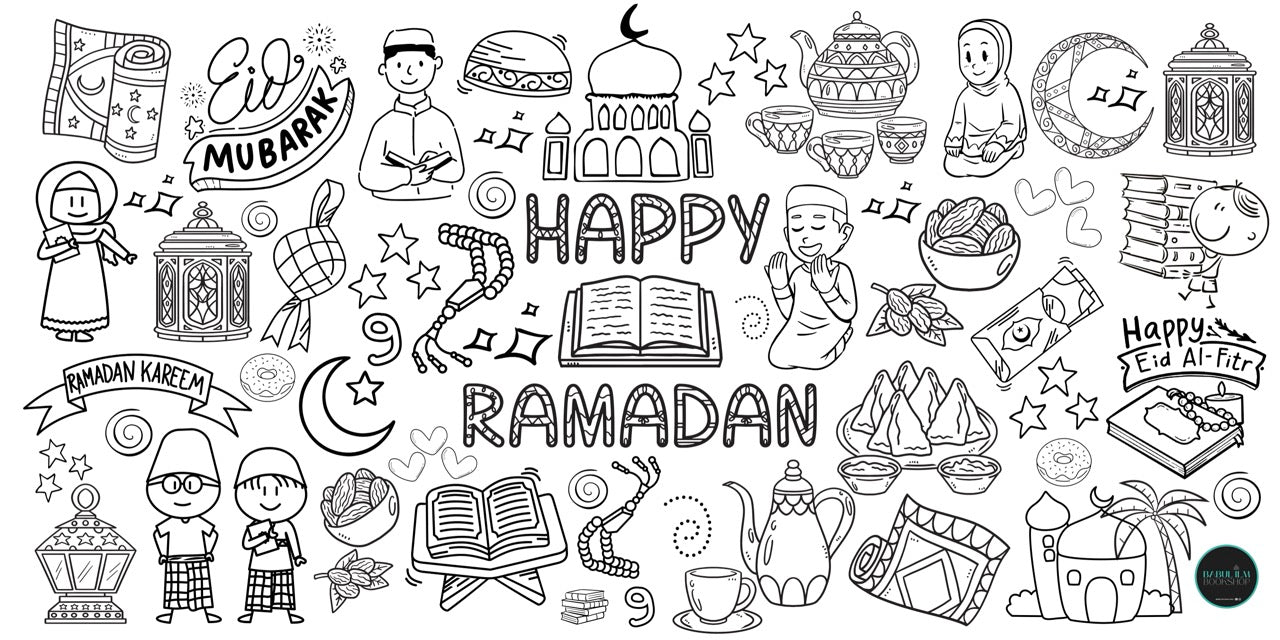 Ramadhan Banner XL Colouring Poster
