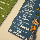 My First Daily Shia Islamic Wooden Calendar Planner with magnetic tokens