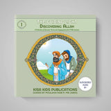 Book cover of 'The Guiding Light: Discovering Allah' by Kisa Kids Publications on a gray background