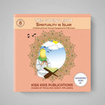 Book cover of 'The Guiding Light: Spirituality in Islam' by Kisa Kids Publications on a gray background
