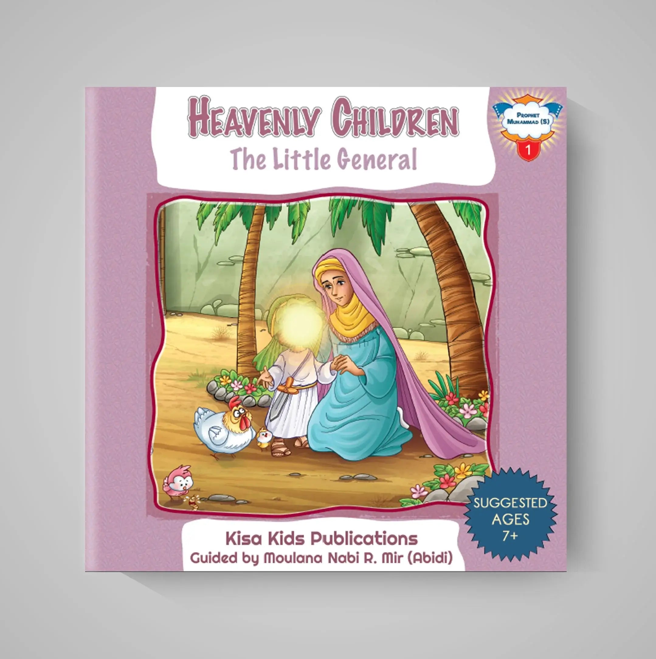 Children's book titled 'Heavenly Children: The Little General' by Kisa Kids Publications on a gray background