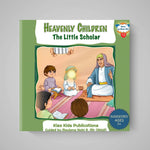 Book titled 'Heavenly Children: The Little Scholar' by Kisa Kids Publications on a gray background