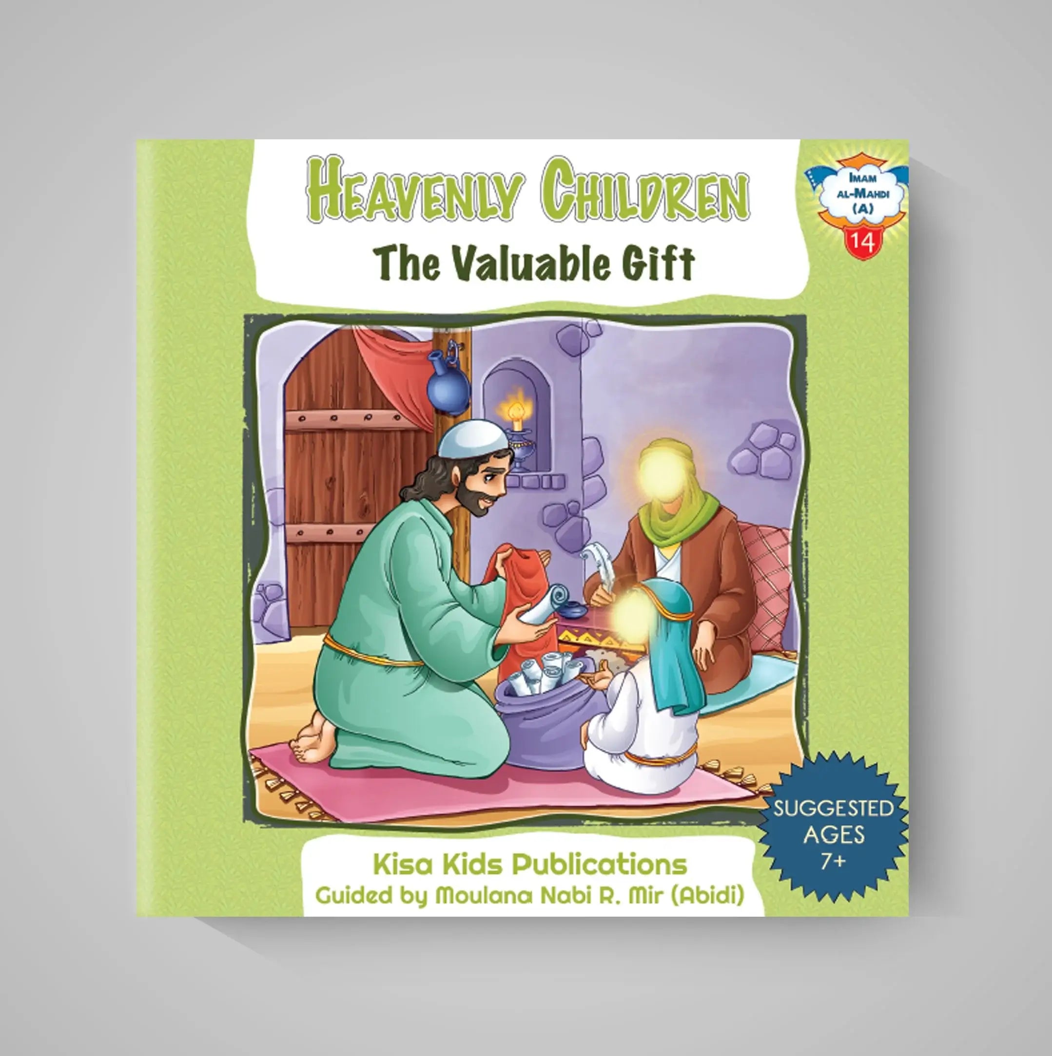Book cover of 'Heavenly Children: The Valuable Gift' by Kisa Kids Publications on a gray background