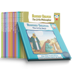 Set of children's books titled 'Heavenly Children: The Little Philosopher' on a white background