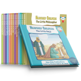 Set of children's books titled 'Heavenly Children: The Little Philosopher' on a white background