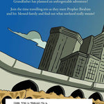 Book cover with text and illustration of a cityscape and cloud.