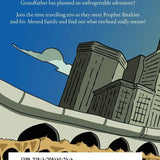 Book cover with text and illustration of a cityscape and cloud.