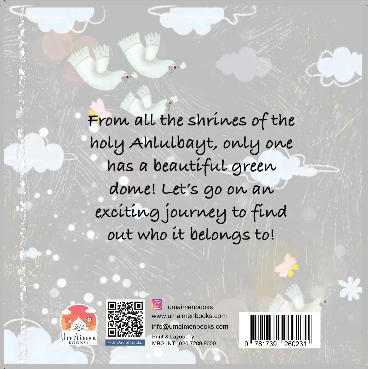 Text on a gray background with decorative elements and a QR code.