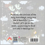 Text on a gray background with decorative elements and a QR code.