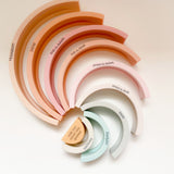 Rainbow Islamic months stacker toy in Beige for Shia Kids Babies Toddlers made of Silicon
