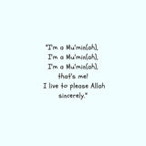 Text "I'm a Mumin(ah)" on a white background with decorative elements