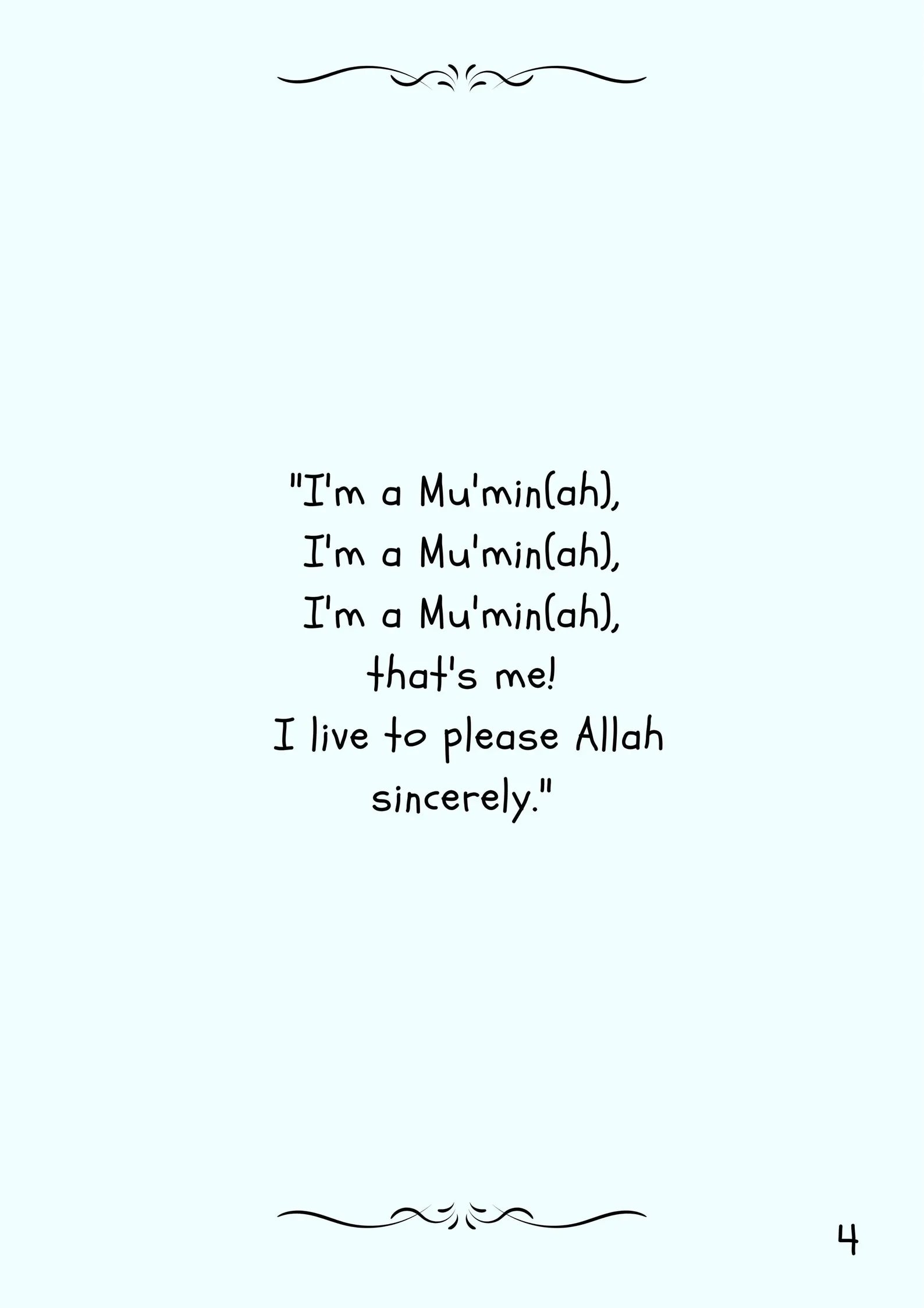 Text "I'm a Mumin(ah)" on a white background with decorative elements