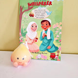 Children's book titled 'Little Whisperer' with free Squishy toy on a white surface.