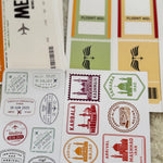Collection of Ziyarah-themed stickers with various designs on a textured surface.