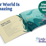 Our World Is Amazing is an Islamic children’s book explaining how amazing it is that Allah (swt) created this world. It is an educational and interactive story about the beauty of creation. The story is based on twelve themes such as the sun, moon and stars, people, land, miracles, water and much more! Every theme contains a fun or educational question as well to help children reflect upon these beautiful signs.
Our world is amazing!

Author: Nora Jasmyne
Illustrator: Sofie Wiegink