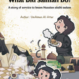 Book cover of 'What Did Salman Do?' with illustrations of a child and a cat, and text about the author.